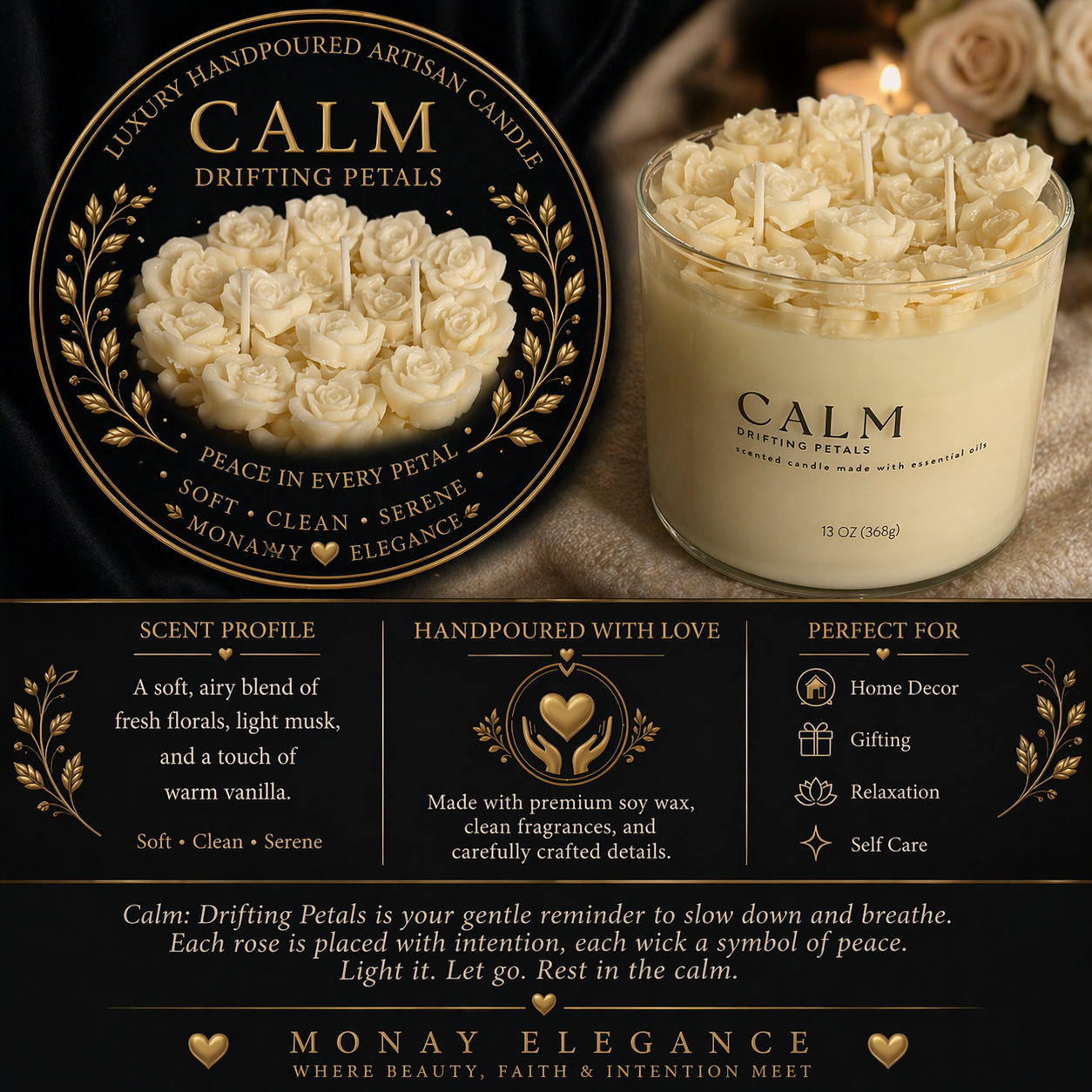 Calm : Drifting Petals 🤍💐